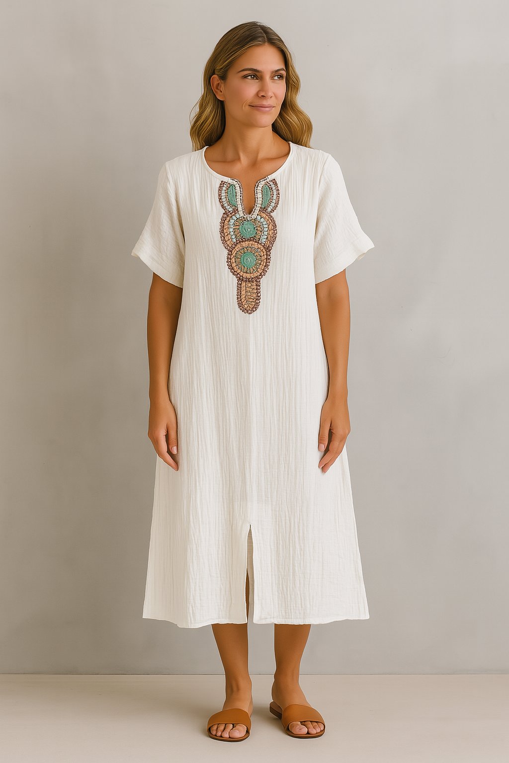 Embroidered Detail Dress