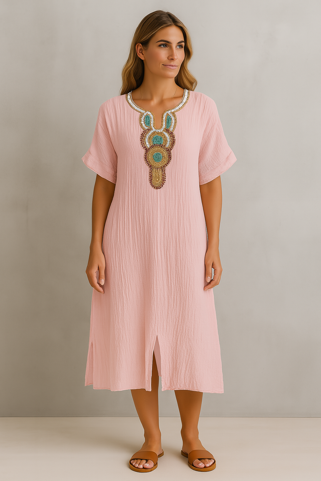 Embroidered Detail Dress