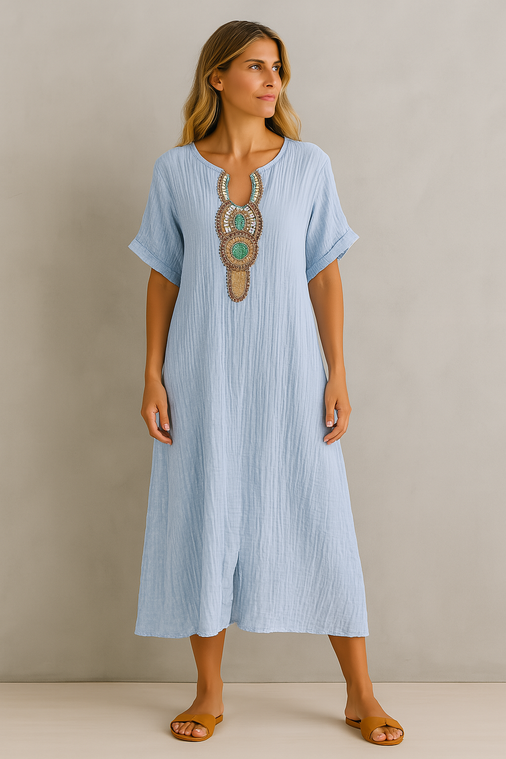 Embroidered Detail Dress