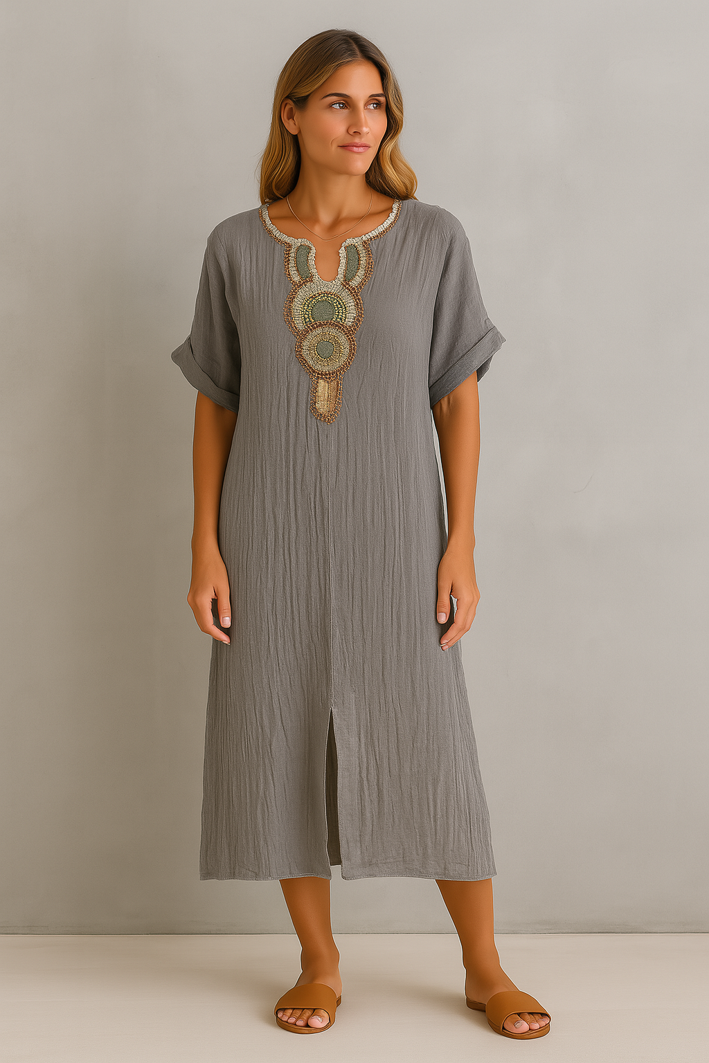 Embroidered Detail Dress