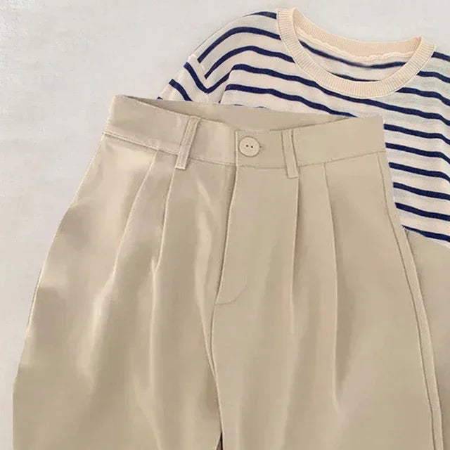 Women's high-waist straight suit pants, professional formal wear