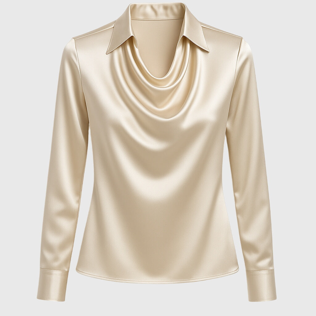 Aurora Satin Cowl Blouse