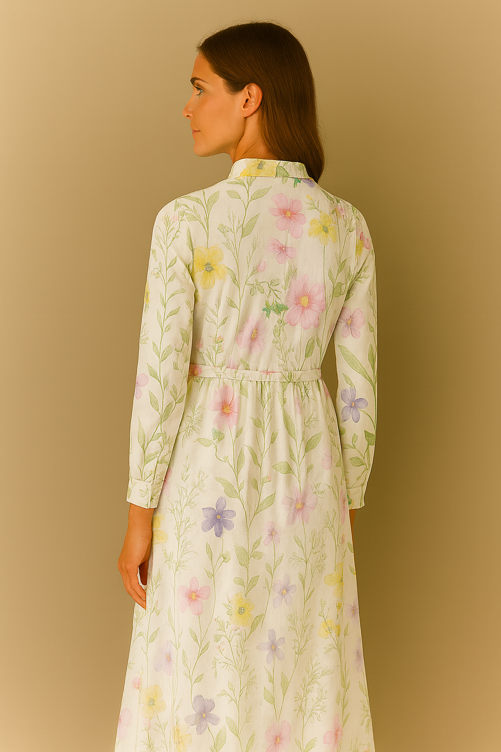 Flora Vintage Midi Dress
