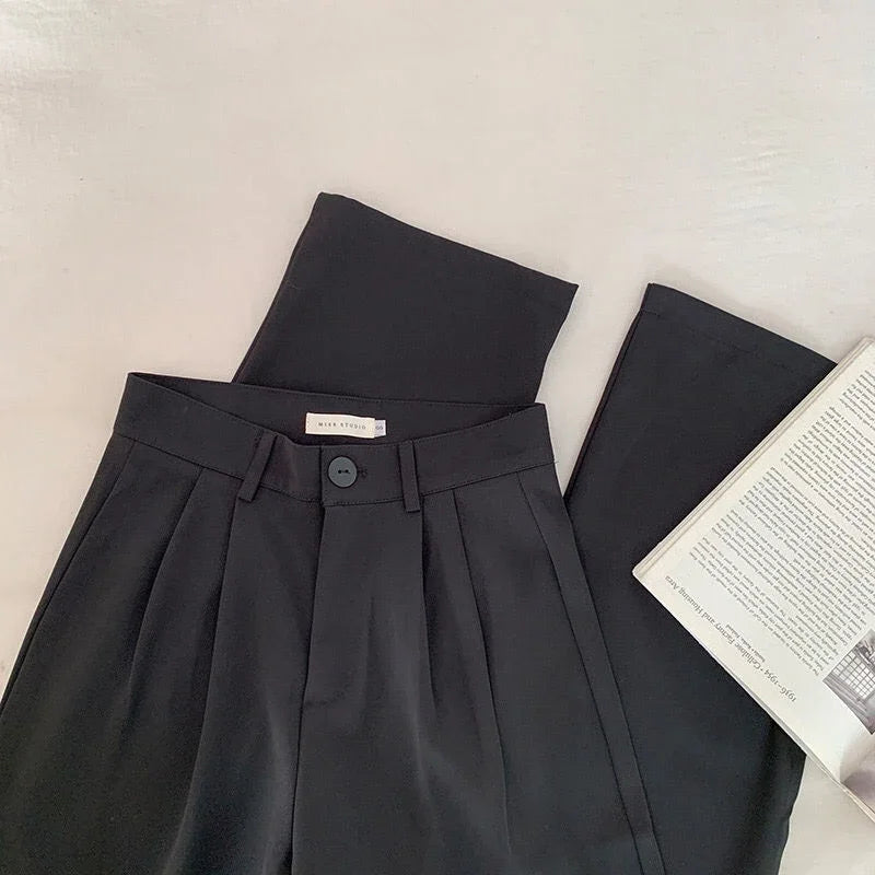 Women's high-waist straight suit pants, professional formal wear