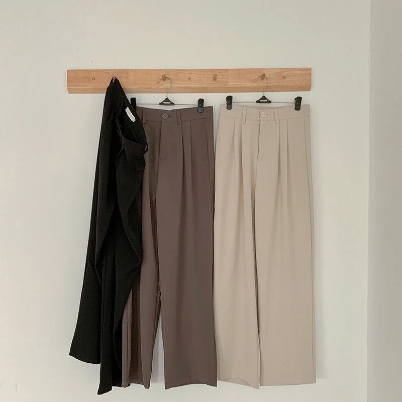 Women's high-waist straight suit pants, professional formal wear