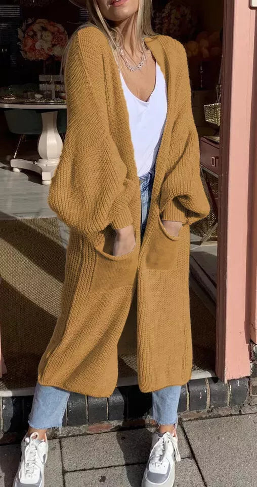 Oversized Gebreide Ballonmouw Trui