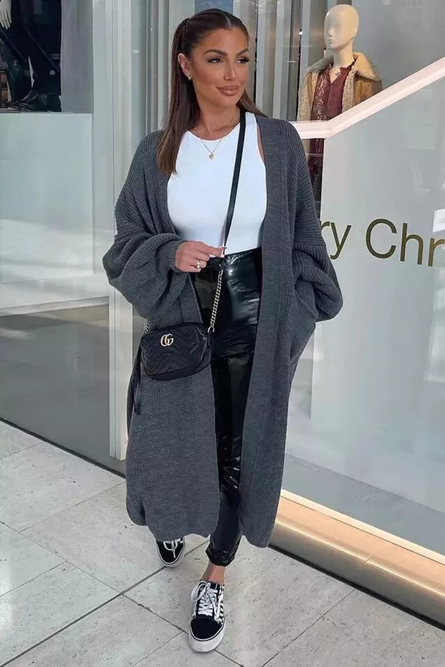 Oversized Gebreide Ballonmouw Trui