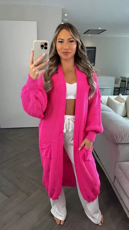 Oversized Gebreide Ballonmouw Trui